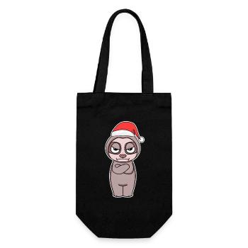 Noël paresseux - Sac à bouteille - noir - Devant