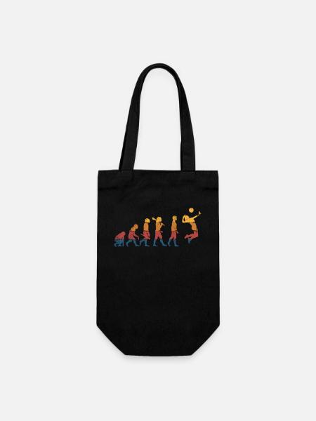 Volleyball Volleyballspieler - Geschenkbeutel für Flaschen - Schwarz