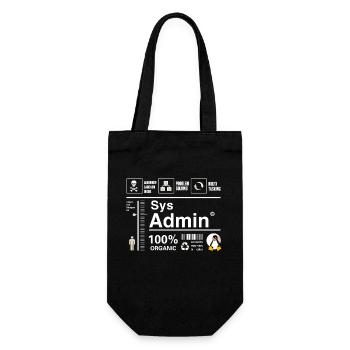Sys Admin Pinguin Computer Nerd pc Platine cpu inh - Geschenkbeutel für Flaschen - Schwarz - Vorne