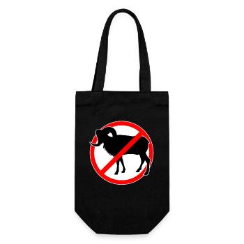Goats or mouflons prohibited - goat - Gift Bag for Bottles - black - Front