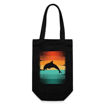 Dolphin - Gift Bag for Bottles - black - Front