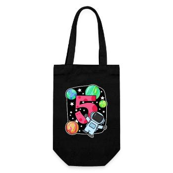 5 birthday boy - 5 years old - I am 5 - Gift Bag for Bottles - black - Front