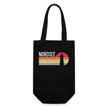 Nordsee - Geschenkbeutel für Flaschen - Schwarz - Vorne