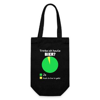 Werde Ich Heute Bier Trinken? Lustige Diagramme - Geschenkbeutel für Flaschen - Schwarz - Vorne