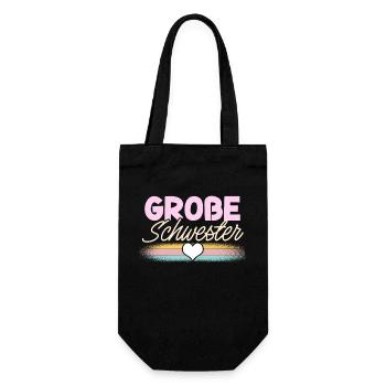 Große Schwester - Geschenkbeutel für Flaschen - Schwarz - Vorne
