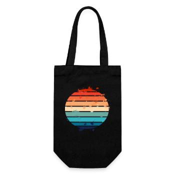 Splatter Retro Sunset - Gift Bag for Bottles - black - Front