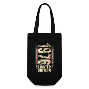 1976 Année de naissance Année de construction Naissance Anniversaire - Sac à bouteille - noir - Devant