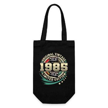 1985 Année de naissance Millésime Année de construction Anniversaire - Sac à bouteille - noir - Devant