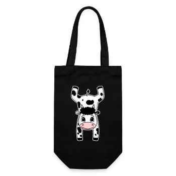 Gymnastics Sport Handstand Cow - Gift Bag for Bottles - black - Front