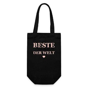 Beste schwester Der Welt - Geschenkbeutel für Flaschen - Schwarz - Vorne