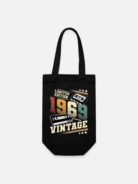 1969 Geburtsjahr Baujahr Geburtstag Vintage - Geschenkbeutel für Flaschen - Schwarz