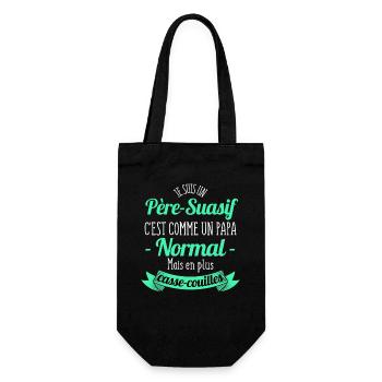 Je suis un Père-Suasif /Humour Papa / humour père - Sac à bouteille - noir - Devant