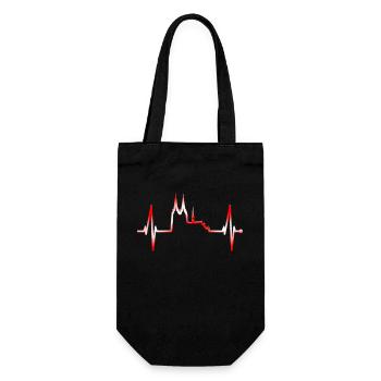 Cologne Skyline Heartbeat Rouge Blanc Kölsch Cologne - Sac à bouteille - noir - Devant