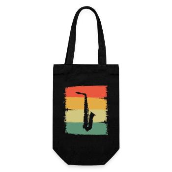Saxophon - Geschenkbeutel für Flaschen - Schwarz - Vorne