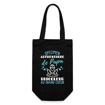 Spécimen Authentique de Papa Bricoleur/Humour papa - Sac à bouteille - noir - Devant