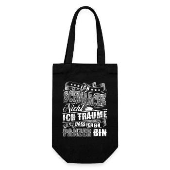 Panzer - Geschenkbeutel für Flaschen - Schwarz - Vorne