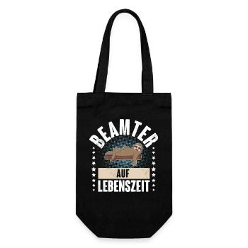 Beamter auf Lebenszeit - Geschenkbeutel für Flaschen - Schwarz - Vorne