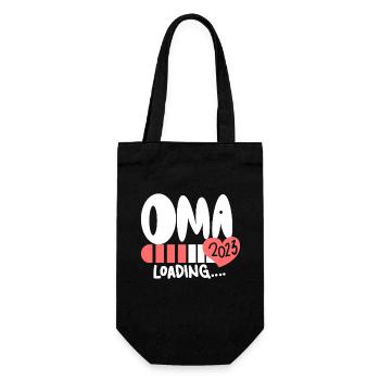 Oma 2023 - Werdende Oma 2023 - Geschenkbeutel für Flaschen - Schwarz - Vorne