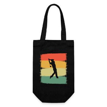 Golf Golfer - Geschenkbeutel für Flaschen - Schwarz - Vorne