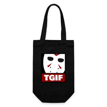 Masque d’horreur Dieu merci c’est vendredi - Sac à bouteille - noir - Devant