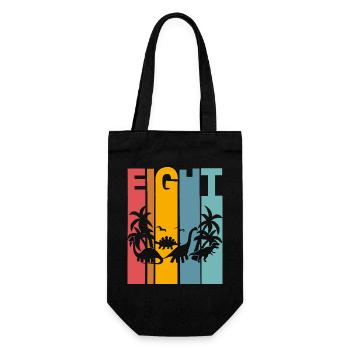 8. Years Children's Birthday Dino Dinosaur - Gift Bag for Bottles - black - Front