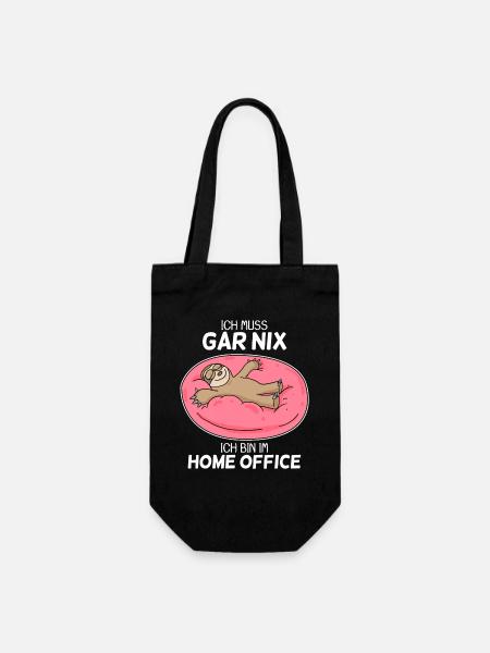 Home Office Spruch - Geschenkbeutel für Flaschen - Schwarz