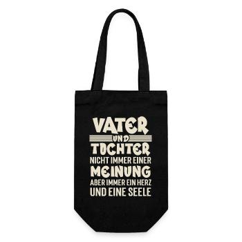 Vater Und Tochter - Geschenkbeutel für Flaschen - Schwarz - Vorne