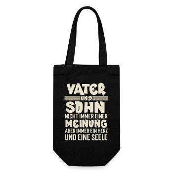 Vater Und Sohn - Geschenkbeutel für Flaschen - Schwarz - Vorne
