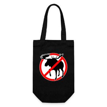 no moose allowed. Moose forbidden - Gift Bag for Bottles - black - Front