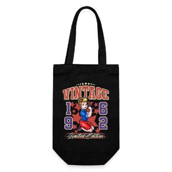1962 Année de naissance 60e anniversaire Rockabilly - Sac à bouteille - noir - Devant