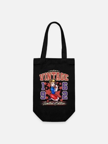 1962 Geburtsjahr 60. Geburtstag Rockabilly - Geschenkbeutel für Flaschen - Schwarz