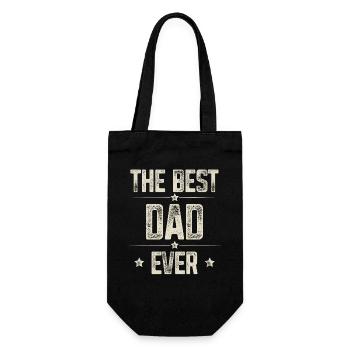 Papa Father Best Dad - Gift Bag for Bottles - black - Front