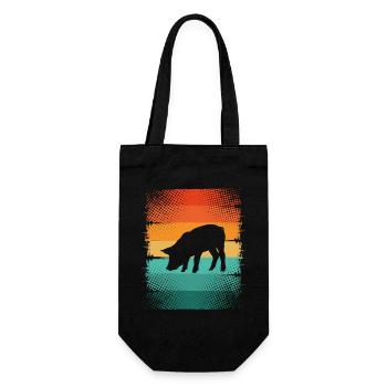 Pig - Gift Bag for Bottles - black - Front