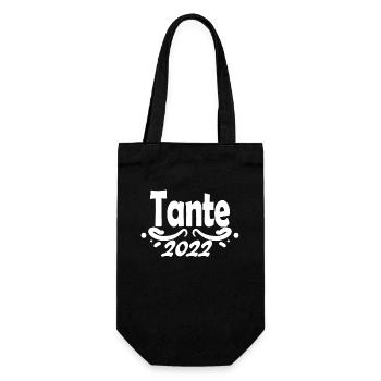 Tante 2022 - Geschenkbeutel für Flaschen - Schwarz - Vorne