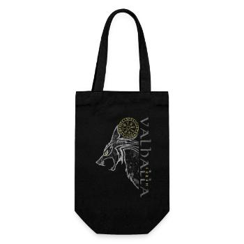 Valhalla Wolf Vegvisir Wikinger Runenkompass - Geschenkbeutel für Flaschen - Schwarz - Vorne