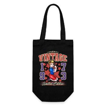 1973 Année de naissance Anniversaire Vintage Rockabilly - Sac à bouteille - noir - Devant