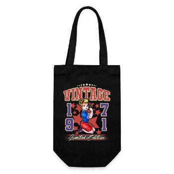 1971 Année de naissance Anniversaire Vintage Rockabilly - Sac à bouteille - noir - Devant