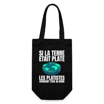 Si la Terre était Plate, les Platistes vivraient.. - Sac à bouteille - noir - Devant