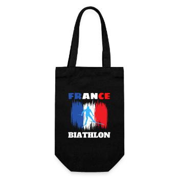 Design Biathlon France Tricolore fan sport - Sac à bouteille - noir - Devant