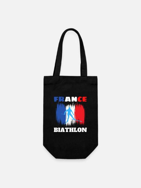 Design Biathlon France Tricolore fan sport - Sac à bouteille - noir