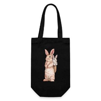 Lapin Lapin Floppy Oreille Lapin de Pâques Lapin Maman - Sac à bouteille - noir - Devant