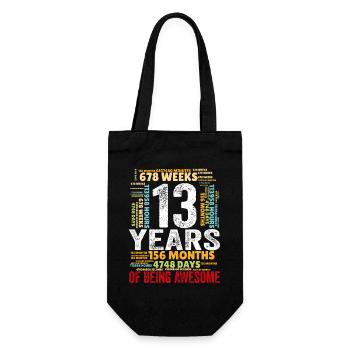13 ans 13e anniversaire Être génial Mois Jours - Sac à bouteille - noir - Devant