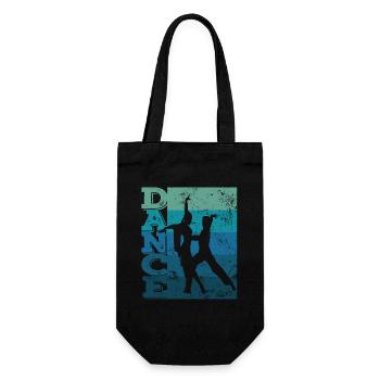 Latin American Dance Couple Vintage - Gift Bag for Bottles - black - Front