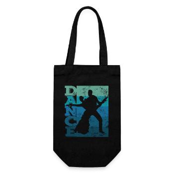 Paartanz Turniertanz Lateinamerikanisch Vintage - Geschenkbeutel für Flaschen - Schwarz - Vorne