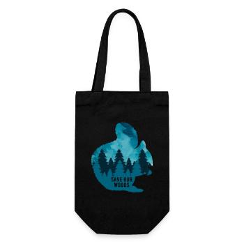 Climate Change Environmental Protection Squirrel - Gift Bag for Bottles - black - Front