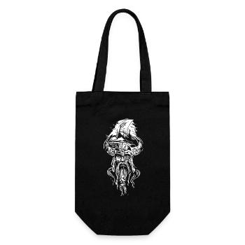 Vikings avec voilier - Sac à bouteille - noir - Devant