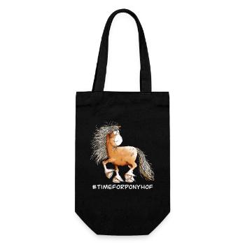 Lustiges Pferd I Pferdemotiv Ponyhof Fun - Geschenkbeutel für Flaschen - Schwarz - Vorne