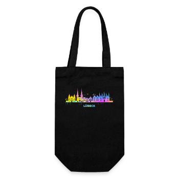 Lübeck Skyline Bunt Lübeck Allemagne du Nord - Sac à bouteille - noir - Devant
