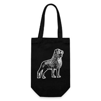 Löwenkopf Linienkunst Design - Geschenkbeutel für Flaschen - Schwarz - Vorne