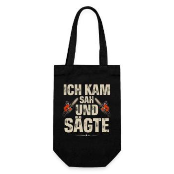 Holzfäller - Geschenkbeutel für Flaschen - Schwarz - Vorne